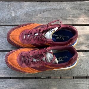 Junya Watanabe New Balance Men's Orange and Burgundy Running Sneakers